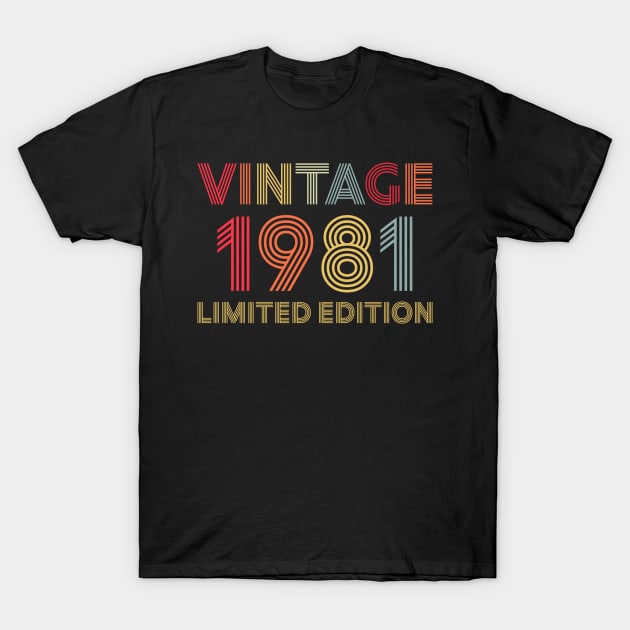 Vintage 1981 Limited Edition T-Shirt by CardRingDesign